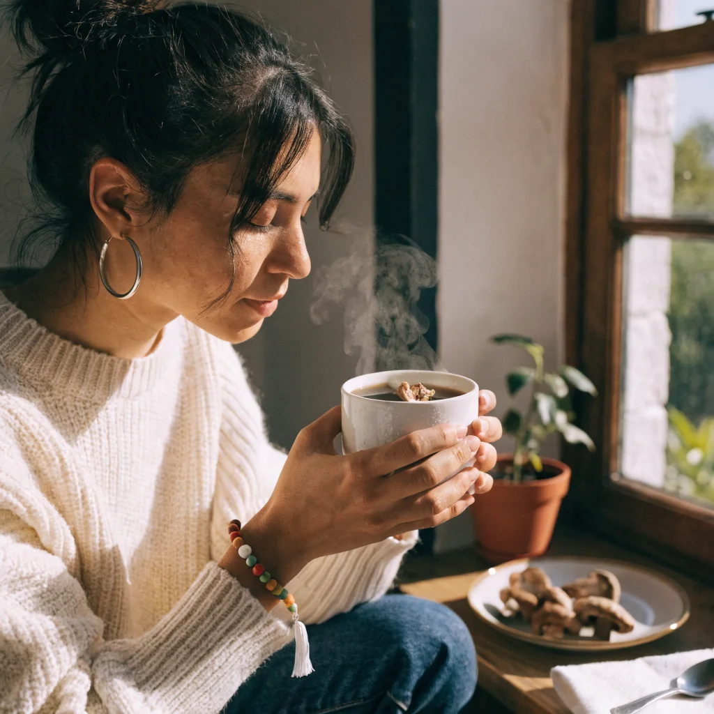 Pella Mushroom Coffee lifestyle